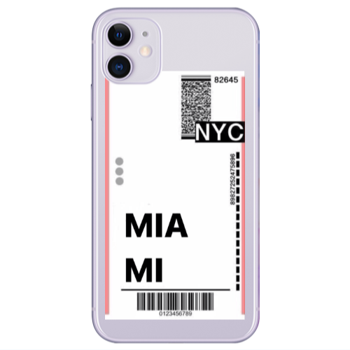 Apple iPhone 11  Miami NYC Transparent Silicone TPU Θήκη