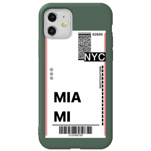 Apple iPhone 11  Miami NYC Dark Green Colored Silicone TPU Θήκη