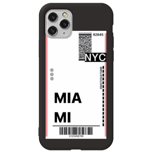 Apple iPhone 11 Pro Miami NYC Black Colored Silicone TPU Θήκη