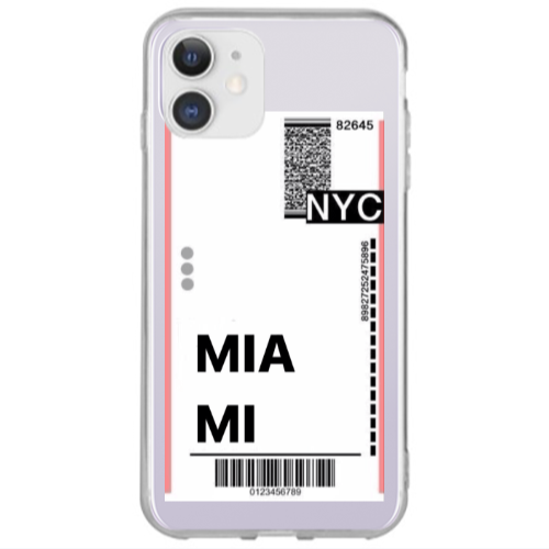 Apple iPhone 12 Miami NYC Transparent Silicone TPU Θήκη