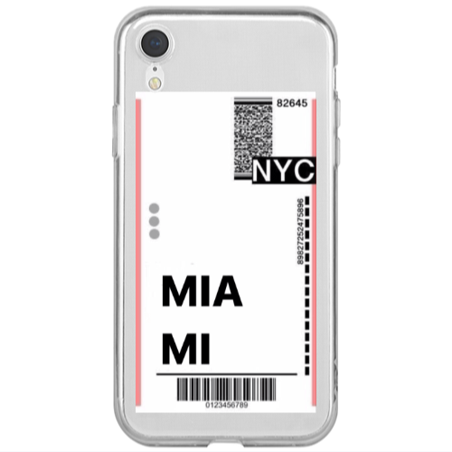 Apple iPhone Xr Miami NYC Transparent Silicone TPU Θήκη