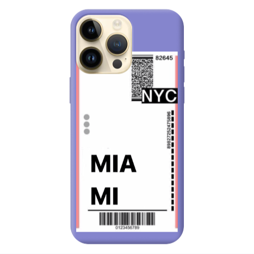 Apple iPhone 13 Pro Max Miami NYC Purple Colored Silicone TPU Θήκη