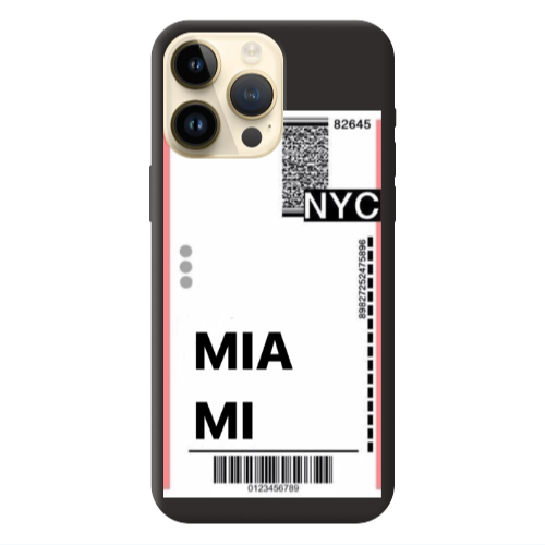 Apple iPhone 13 Pro Max Miami NYC Black Colored Silicone TPU Θήκη