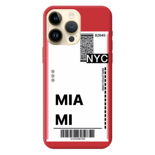 Apple iPhone 13 Pro Max Miami NYC Red Colored Silicone TPU Θήκη