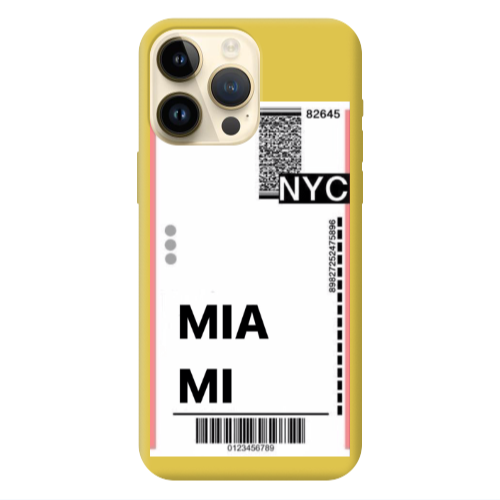 Apple iPhone 13 Pro Max Miami NYC Yellow Colored Silicone TPU Θήκη
