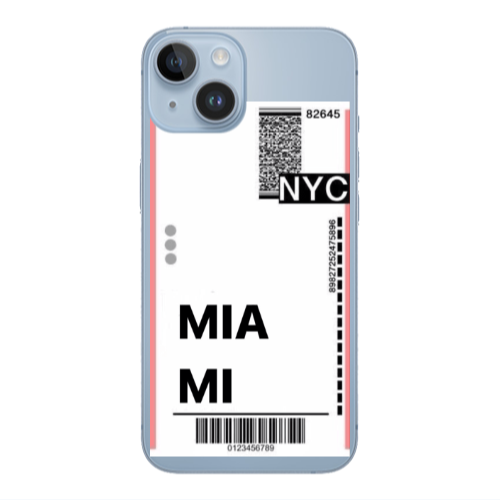 Apple iPhone 14  Miami NYC Transparent Silicone TPU Θήκη