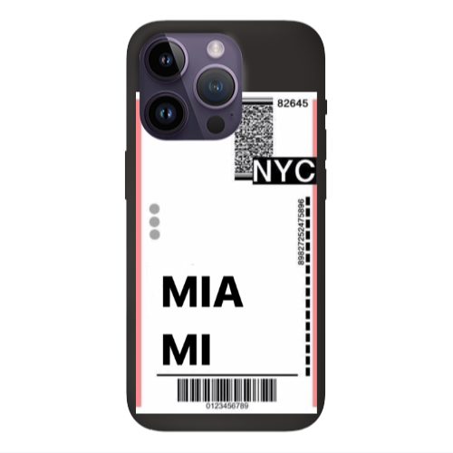 Apple iPhone 14 Pro Max Miami NYC Black Colored Silicone TPU Θήκη