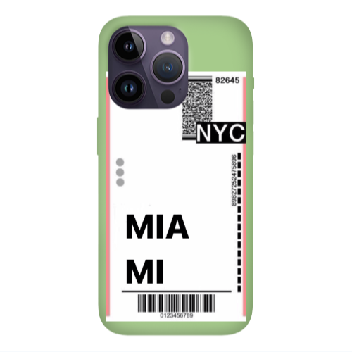 Apple iPhone 14 Pro Max Miami NYC Light Green Colored Silicone TPU Θήκη
