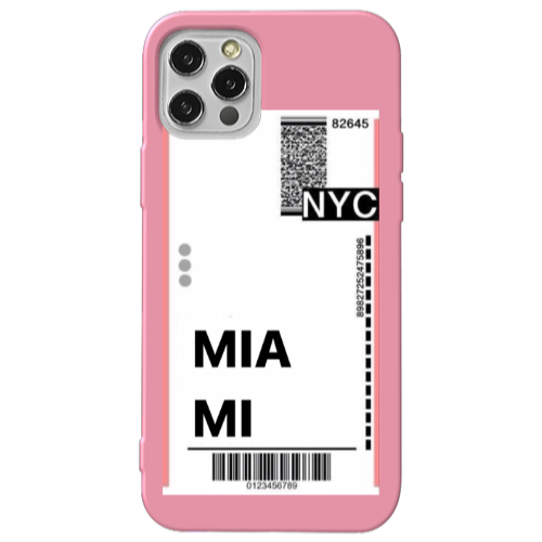 Apple iPhone 13 Pro Miami NYC Pink Colored Silicone TPU Θήκη