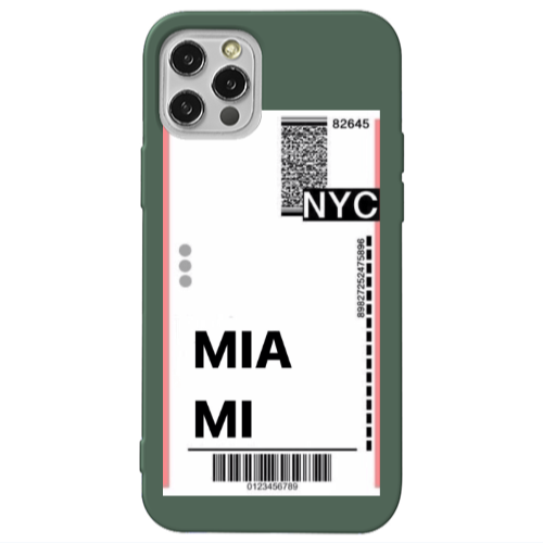 Apple iPhone 13 Pro Miami NYC Dark Green Colored Silicone TPU Θήκη