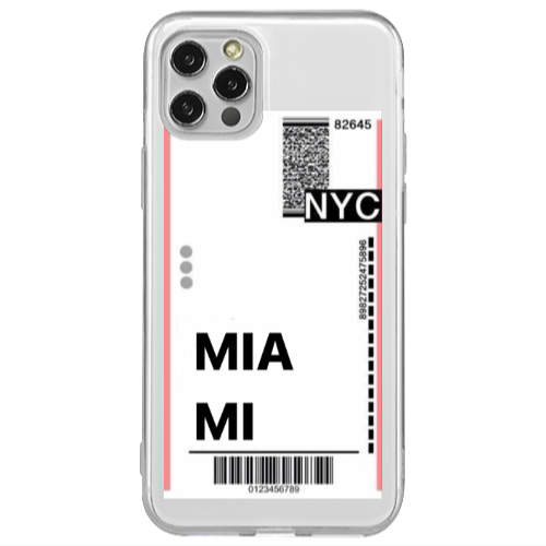 Apple iPhone 12 Pro Miami NYC Transparent Silicone TPU Θήκη