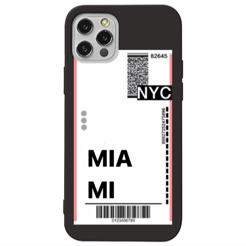 Apple iPhone 12 Pro Miami NYC Black Colored Silicone TPU Θήκη