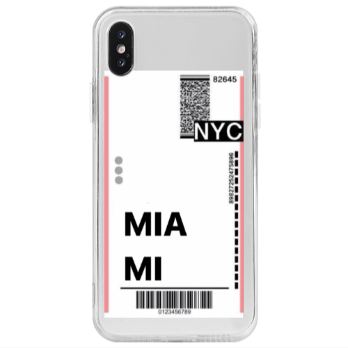 Apple iPhone Xs Max Miami NYC Transparent Silicone TPU Θήκη