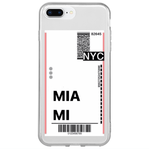 Apple iPhone 7 Plus Miami NYC Transparent Silicone TPU Θήκη