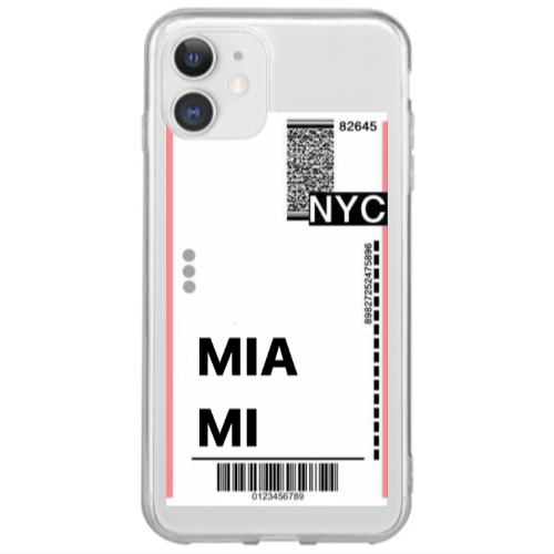 Apple iPhone 12 Mini Miami NYC Transparent Silicone TPU Θήκη