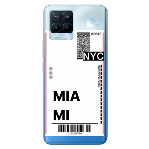 Realme 8 Pro Miami NYC Transparent Silicone TPU Θήκη