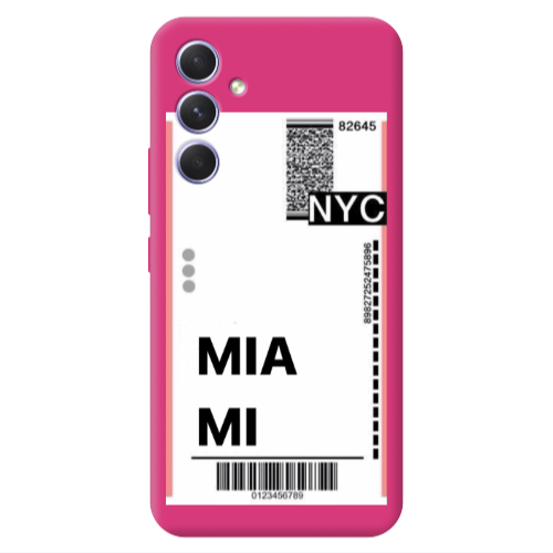 Samsung A54 Miami NYC Fuchsia Colored Silicone TPU Θήκη
