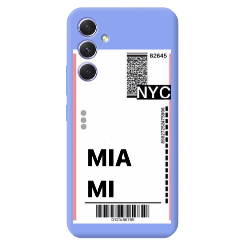 Samsung A54 Miami NYC Light Purple Colored Silicone TPU Θήκη