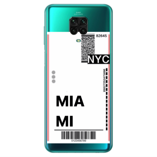 Xiaomi Redmi Note 9S Miami NYC Transparent Silicone TPU Θήκη