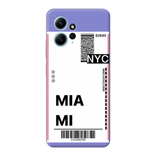 Xiaomi Redmi Note 12 4G Miami NYC Purple Colored Silicone TPU Θήκη