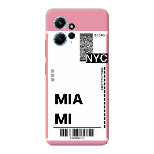 Xiaomi Redmi Note 12 4G Miami NYC Pink Colored Silicone TPU Θήκη