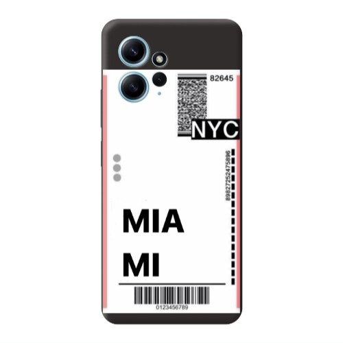 Xiaomi Redmi Note 12 4G Miami NYC Black Colored Silicone TPU Θήκη