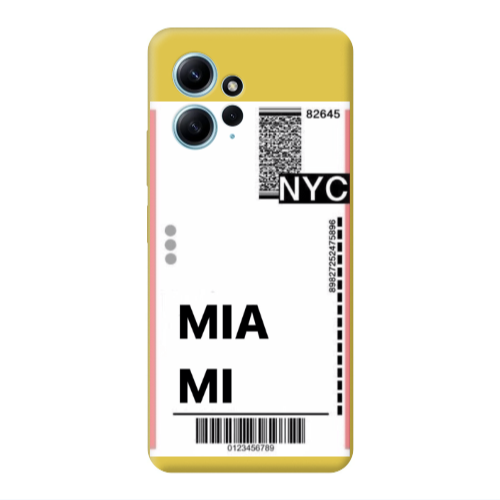 Xiaomi Redmi Note 12 4G Miami NYC Yellow Colored Silicone TPU Θήκη