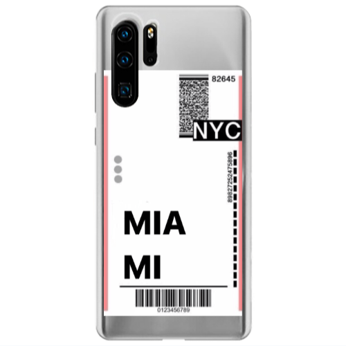 Huawei P30 Pro Miami NYC Transparent Silicone TPU Θήκη
