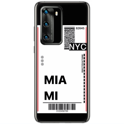 Huawei P40 Miami NYC Transparent Silicone TPU Θήκη