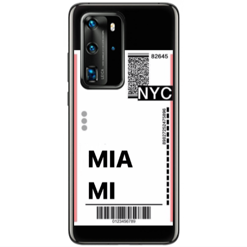 Huawei P40 Pro Miami NYC Transparent Silicone TPU Θήκη