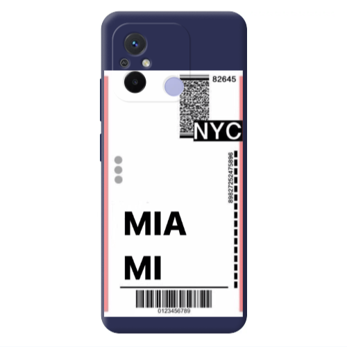 Xiaomi Redmi 12C Miami NYC Dark blue Colored Silicone TPU Θήκη