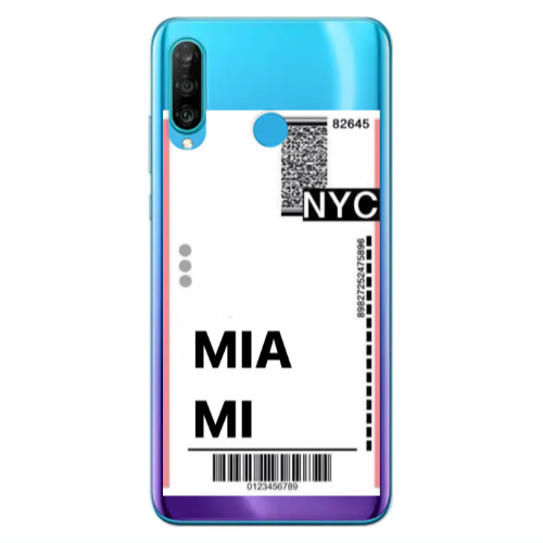 Huawei P30 Lite Miami NYC Transparent Silicone TPU Θήκη