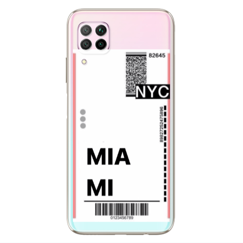 Huawei P40 Lite Miami NYC Transparent Silicone TPU Θήκη