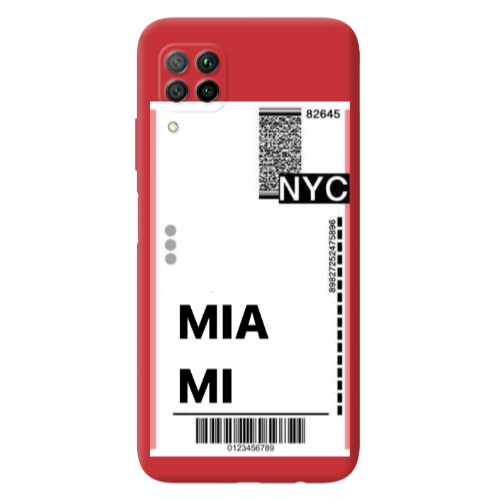 Huawei P40 Lite Miami NYC Red Colored Silicone TPU Θήκη