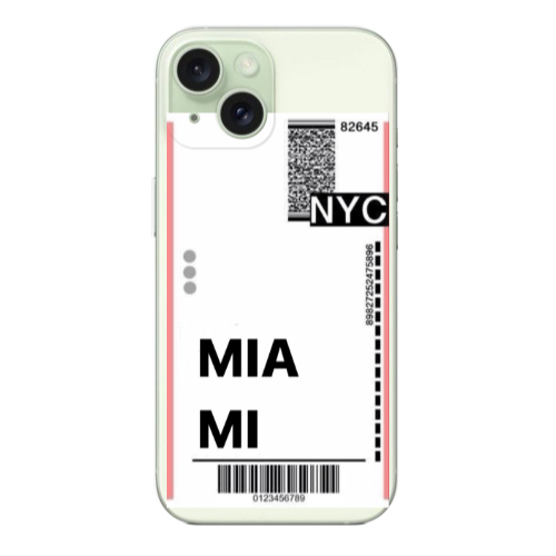 Apple iPhone 15 Miami NYC Transparent Silicone TPU Θήκη