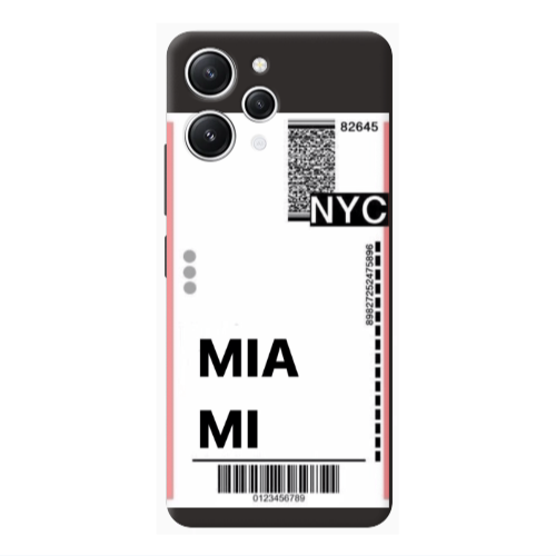 Xiaomi Redmi 12 Miami NYC Black Colored Silicone TPU Θήκη