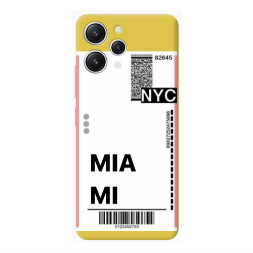 Xiaomi Redmi 12 Miami NYC Yellow Colored Silicone TPU Θήκη