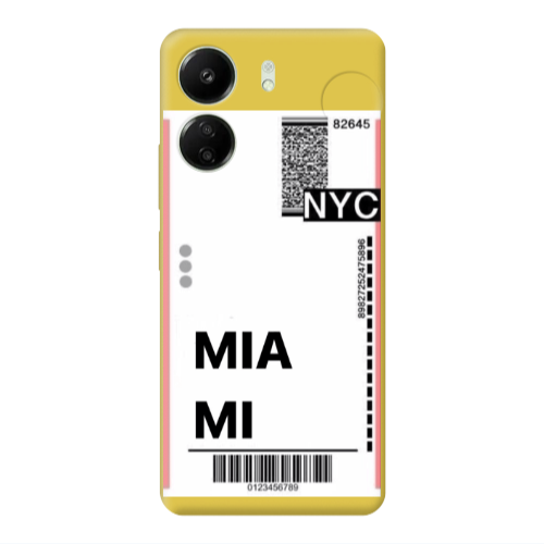 Xiaomi Redmi 13C Miami NYC Yellow Colored Silicone TPU Θήκη