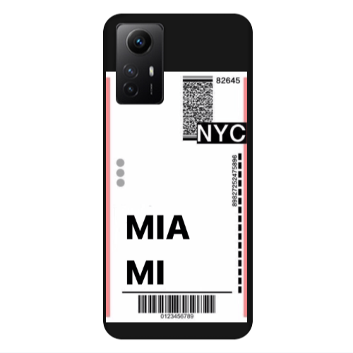 Xiaomi Redmi Note 12s Miami NYC Black Colored Silicone TPU Θήκη