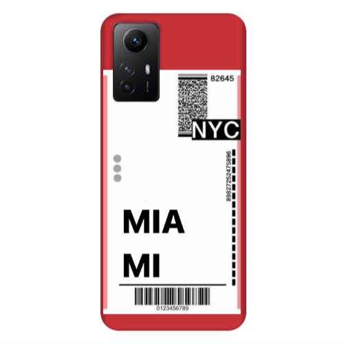 Xiaomi Redmi Note 12s Miami NYC Red Colored Silicone TPU Θήκη