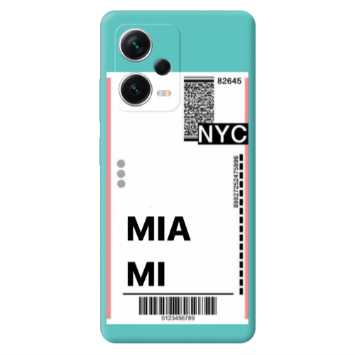 Xiaomi Poco X5 Miami NYC Turquoise Colored Silicone TPU Θήκη