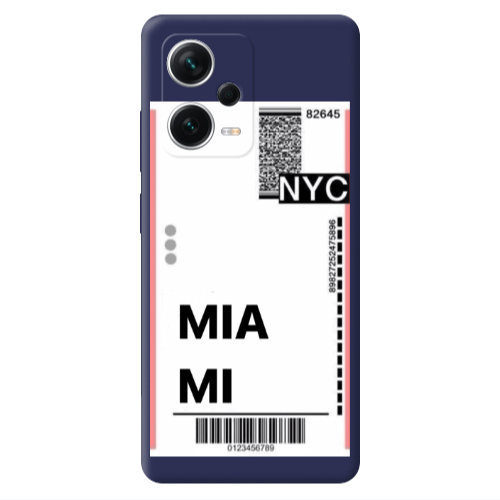 Xiaomi Poco X5 Miami NYC Dark blue Colored Silicone TPU Θήκη