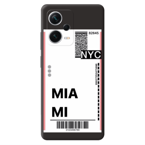 Xiaomi Poco X5 Miami NYC Black Colored Silicone TPU Θήκη