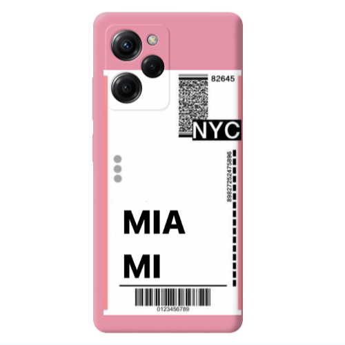 Xiaomi Poco X5 Pro Miami NYC Pink Colored Silicone TPU Θήκη