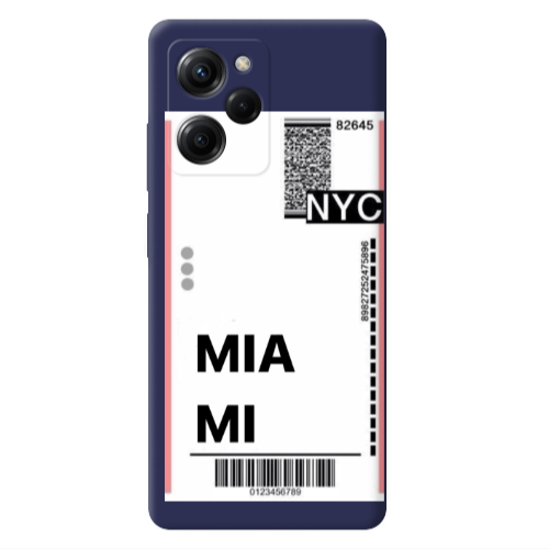 Xiaomi Poco X5 Pro Miami NYC Dark blue Colored Silicone TPU Θήκη