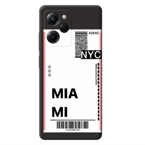 Xiaomi Poco X5 Pro Miami NYC Black Colored Silicone TPU Θήκη