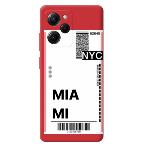 Xiaomi Poco X5 Pro Miami NYC Red Colored Silicone TPU Θήκη