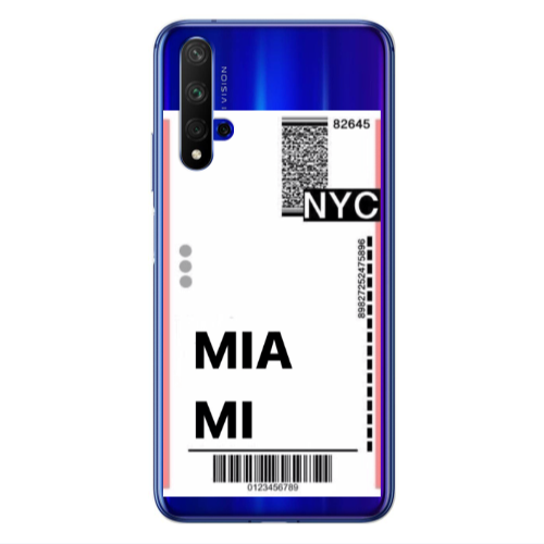 Huawei Nova 5 T Miami NYC Transparent Silicone TPU Θήκη