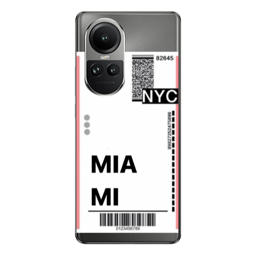 Oppo Reno10 5G Miami NYC Transparent Silicone TPU Θήκη