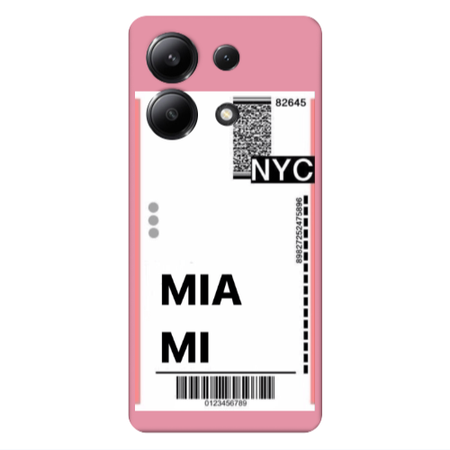 Xiaomi Redmi Note 13 4G Miami NYC Pink Colored Silicone TPU Θήκη
